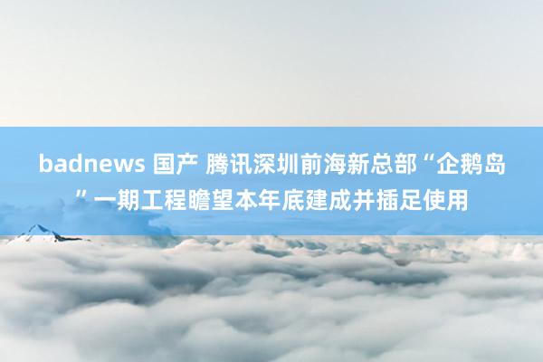 badnews 国产 腾讯深圳前海新总部“企鹅岛”一期工程瞻望本年底建成并插足使用