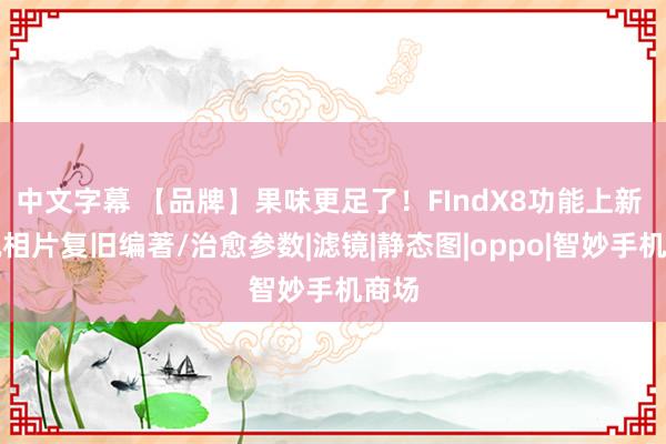 中文字幕 【品牌】果味更足了！FIndX8功能上新 实况相片复旧编著/治愈参数|滤镜|静态图|oppo|智妙手机商场